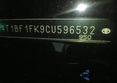 2012 Toyota Camry Se from USA, damaged, VIN 4T1BF1FK9CU596532